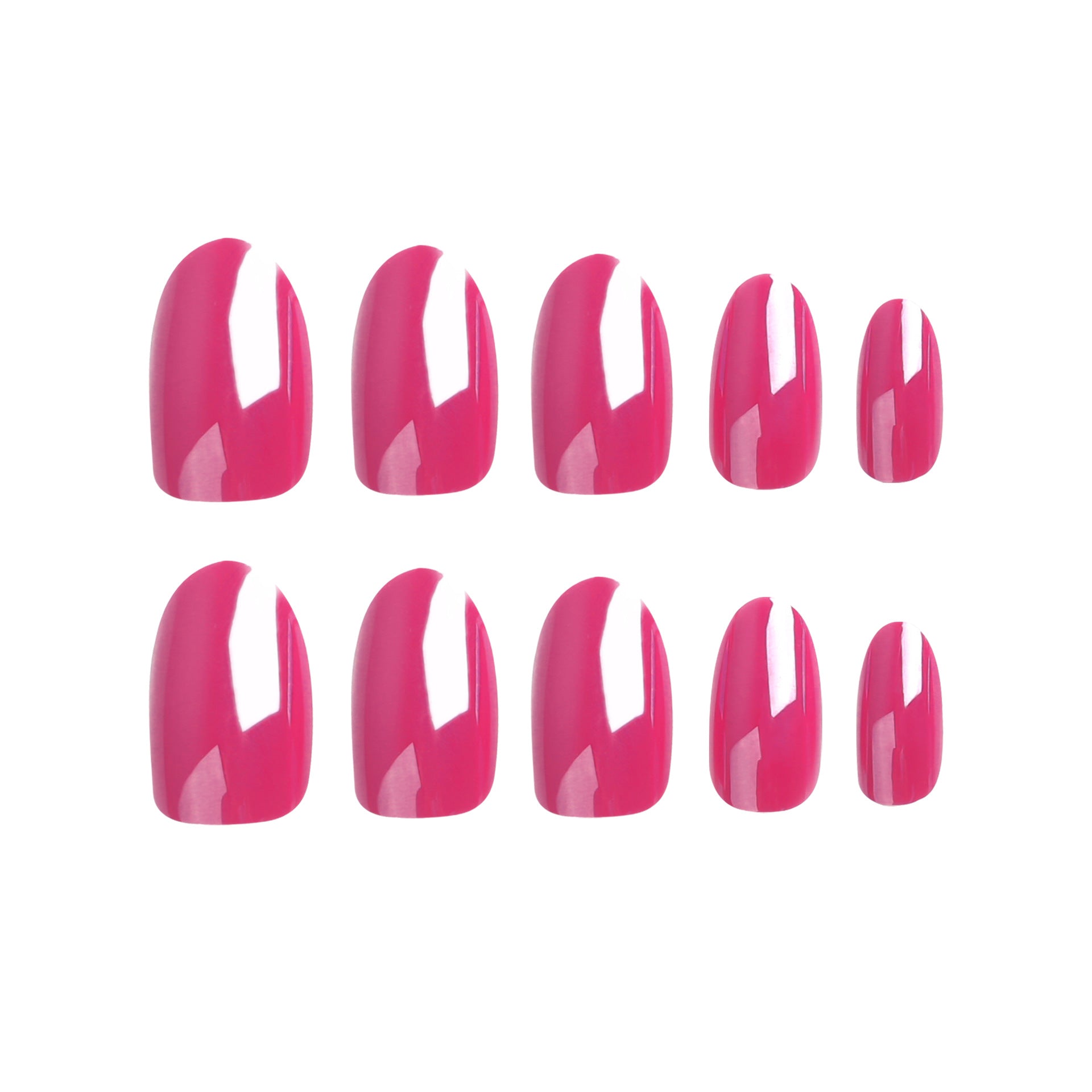 Wholesale Plastic Rose Red Laser Short Nail Art Pieces